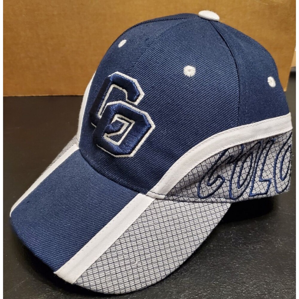 Banana Expression Embroidered Unisex COLORADO Strap Hat Blue Gray - NEW W/O TAGS